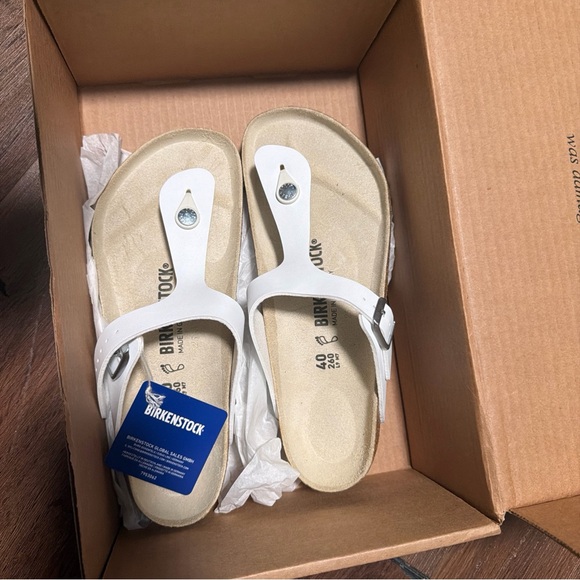 Birkenstock Gizeh White Regular Sandals - Women's 9.5 . EU 40 - Picture 5 of 6
